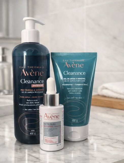 Produtos de cuidado para pele sensível e acneica